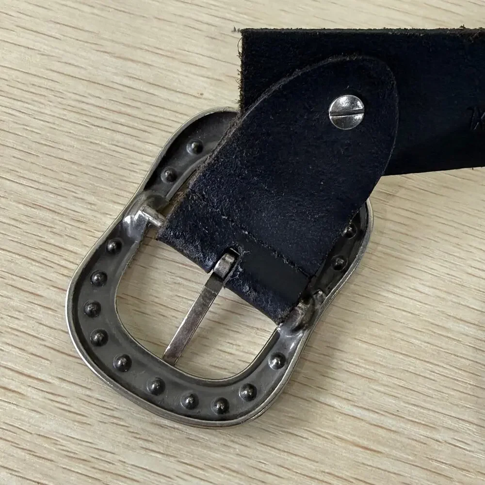 Leather Studded Rhinestone Bling Belt Trashy McBling Rockstar Girlfriend Emo XL